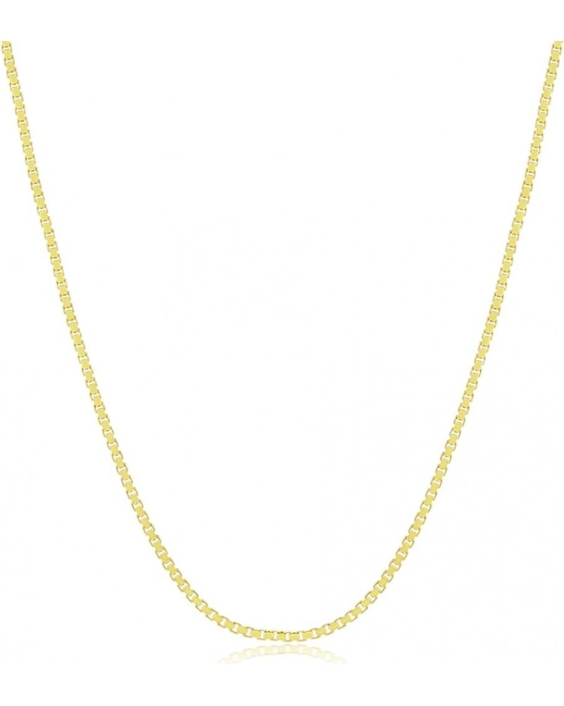 Gold Plated 925 Sterling Silver 1mm & 1.6mm Italian Box Chain Necklace 16" - 24 1mm $13.63 Necklaces