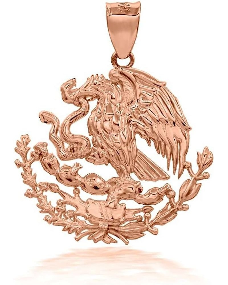 10K Yellow, White, or Rose Gold Mexican Eagle Coat of Arms Mexico Pendant - Choice of Metal 10K Rose Gold $82.50 Necklaces