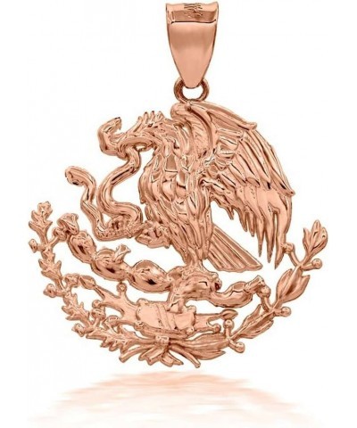 10K Yellow, White, or Rose Gold Mexican Eagle Coat of Arms Mexico Pendant - Choice of Metal 10K Rose Gold $82.50 Necklaces