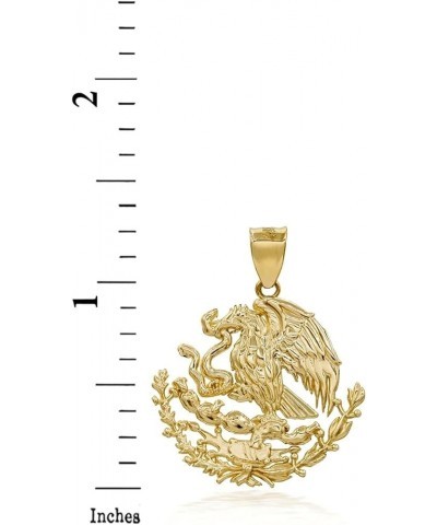 10K Yellow, White, or Rose Gold Mexican Eagle Coat of Arms Mexico Pendant - Choice of Metal 10K Rose Gold $82.50 Necklaces