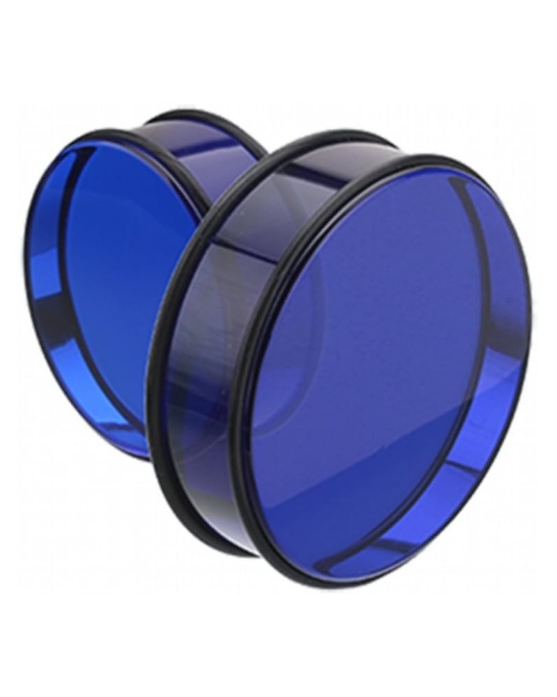 Supersize Basic Acrylic No Flare Ear Gauge Plug 1-3/4" (44mm), Blue $14.57 Body Jewelry