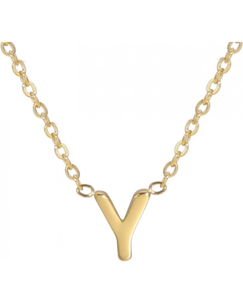 Initial Necklaces for women trendy, Gold Letter Jewelry Necklace(Letter A-Z), 14k Gold Plated Choker for Teen Girls Gift Y $5...