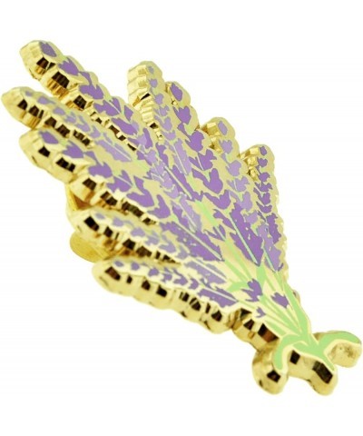 Flower Plant Enamel Lapel Pin Jewelry Brooch 1 Piece Lavender Flower Bouquet $28.44 Others