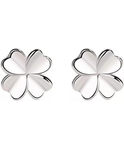 Minimalist Four Leaf Clover Tiny Small Stud Earrings for Women Teen Girls Cartilage Tragus Sensitive Ear S925 Sterling Silver...