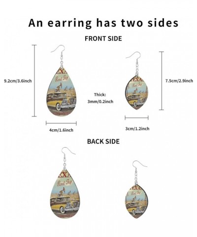 Stylish Custom Wooden Dangle Lightweight Drop/Leaf Earrings Copper Plated Silver Earring Multi 6 $7.55 Earrings