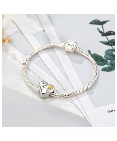 Sunflower Charm Fit Pandora Charms Bracelet and Necklace You Are My Sunshine Charm Gifts for Women Sparkling AAA Zircon Paved...