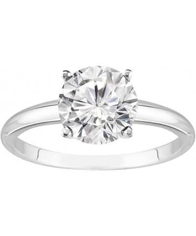 2 to 5 Carat Lab Grown 4 Prong Solitaire Round Cut IGI CERTIFIED Diamond Engagement Ring (E-F Color VS1-VS2 Clarity) 4.5 Plat...