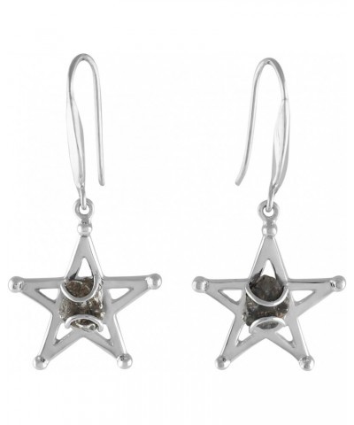 Sterling Silver Campo del Cielo Meteorite Star Earrings $33.55 Earrings