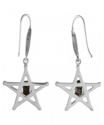 Sterling Silver Campo del Cielo Meteorite Star Earrings $33.55 Earrings