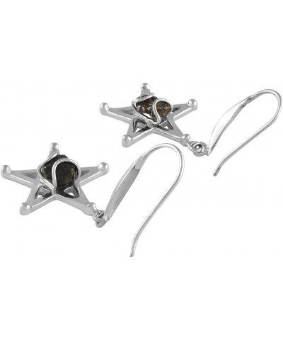 Sterling Silver Campo del Cielo Meteorite Star Earrings $33.55 Earrings