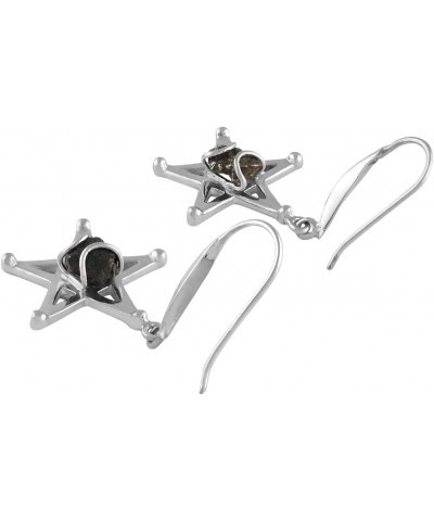 Sterling Silver Campo del Cielo Meteorite Star Earrings $33.55 Earrings