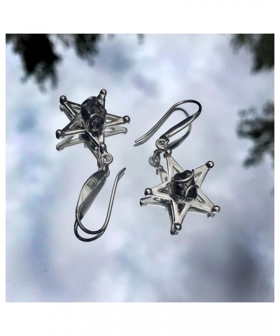 Sterling Silver Campo del Cielo Meteorite Star Earrings $33.55 Earrings