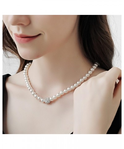 Faux Pearl Necklace and Earring Set - Bridal Wedding Jewelry for Women, 3 Piece $8.09 Jewelry Sets