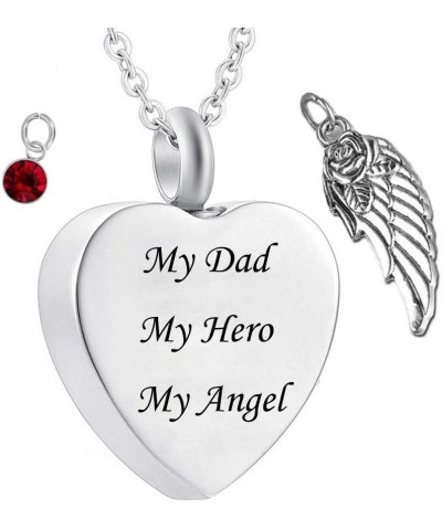 misyou Urn Necklaces for Ashes Always in My Heart 12 Pcs Birthstone Styles Pendant Cremation Keepsake Angel Wing Memorial Jew...