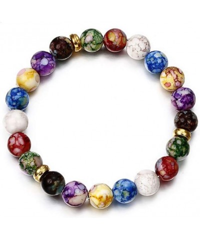 Colorful 7 Chakra Natural Stone Beaded Yoga Energy Bracelet Beaded Bracelet for Women Men $3.75 Bracelets