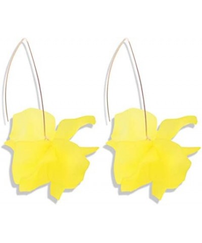 Big Acrylic Sold Out Flower Petal Drop Earrings(yellow) $4.58 Earrings