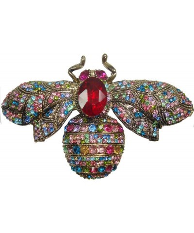 TTjewelry Charming Bee Insect Brooch Pin Austria Crystal Rhinestone Multi-colored retro $12.71 Brooches & Pins