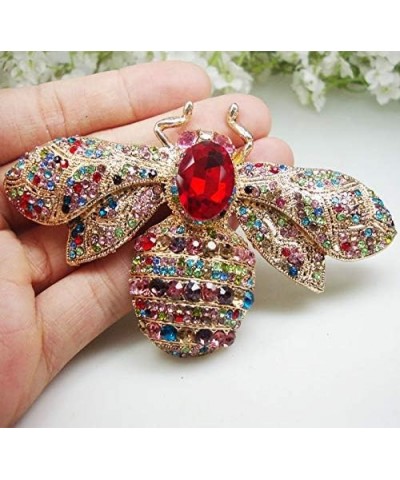 TTjewelry Charming Bee Insect Brooch Pin Austria Crystal Rhinestone Multi-colored retro $12.71 Brooches & Pins