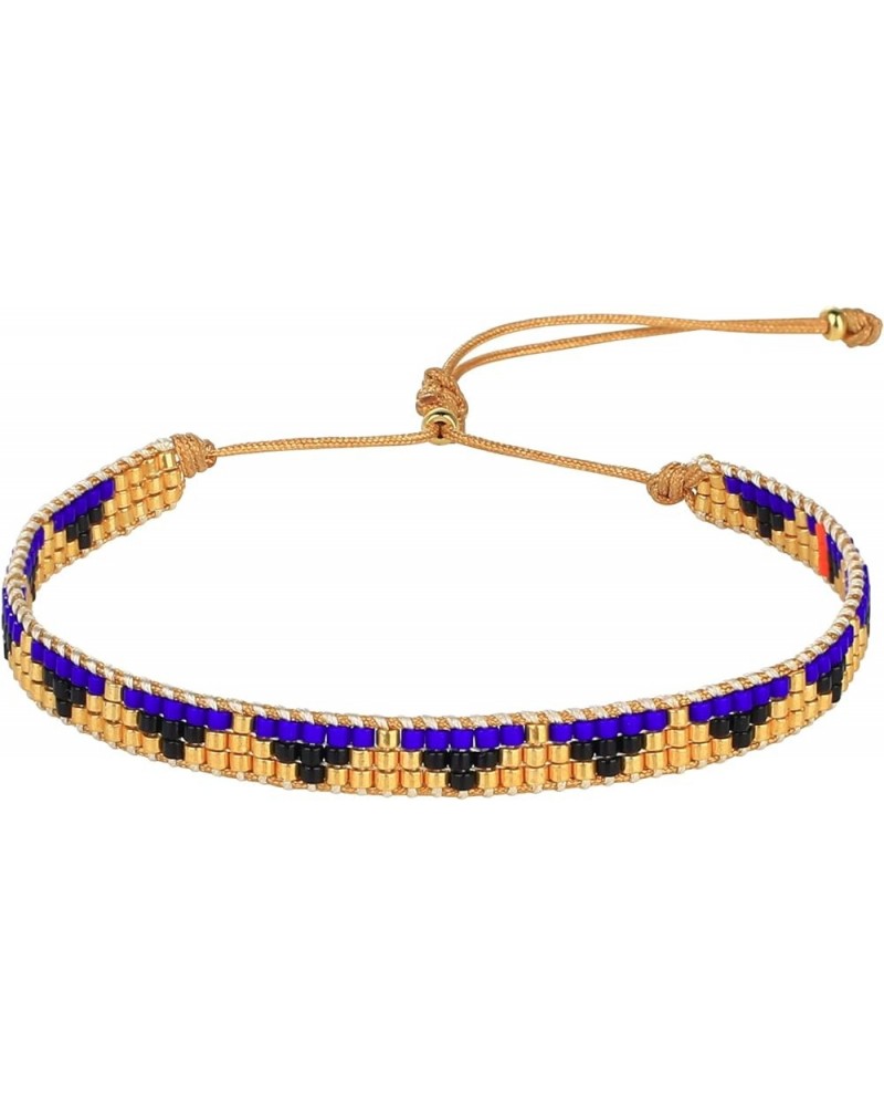 Crystal Nail Miyukyi Beads Wax Rope Bracelets Friendship Bracelets for Women New Summer Charm Bracelets Blue Gold T $9.12 Bra...