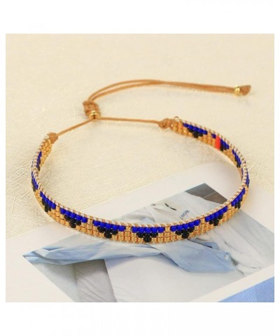 Crystal Nail Miyukyi Beads Wax Rope Bracelets Friendship Bracelets for Women New Summer Charm Bracelets Blue Gold T $9.12 Bra...