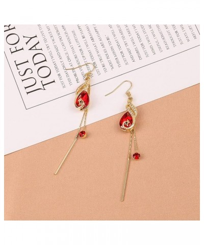 Korean Style S925 Silver Phoenix Ear Hook Tassel Earrings Peacock Retro Antique Ornaments Temperament Long Earrings for Women...