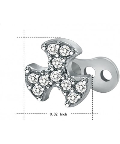 Cubic Zirconia Dermal Anchor 14G Tops 3mm 4mm 5mm Surgical Steel Internally Threaded Dermal Anchor Base Microdermals Piercing...