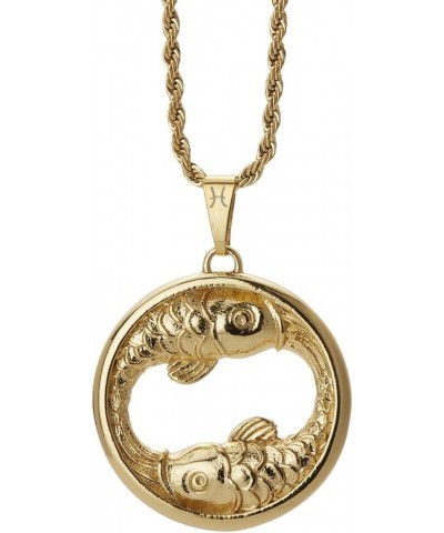 24k Gold-Dipped Zodiac Necklace With Star Sign Constellation Pendant Eternally Pisces $42.55 Necklaces