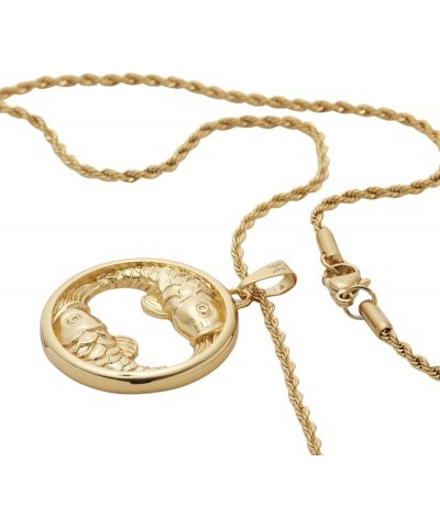 24k Gold-Dipped Zodiac Necklace With Star Sign Constellation Pendant Eternally Pisces $42.55 Necklaces