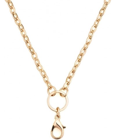 28 Inch Rolo Chain Necklace For Floating Charm Lockets Gold Plated $8.39 Necklaces