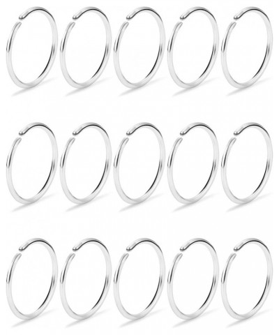 15-30Pcs 22-18G Nose Rings Hoop Surgical Steel Fake Nose Ring Tragus Cartilage Helix Piercing Earring Hoops Septum Lip Ring 6...