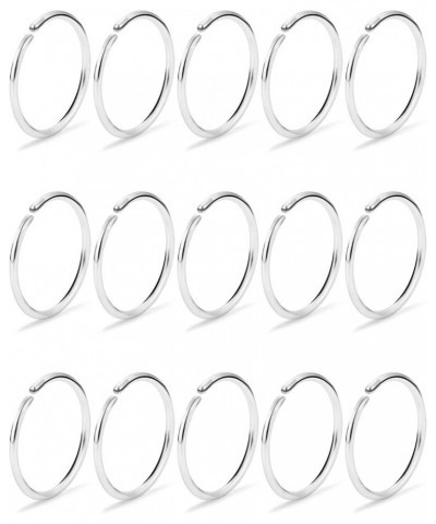 15-30Pcs 22-18G Nose Rings Hoop Surgical Steel Fake Nose Ring Tragus Cartilage Helix Piercing Earring Hoops Septum Lip Ring 6...