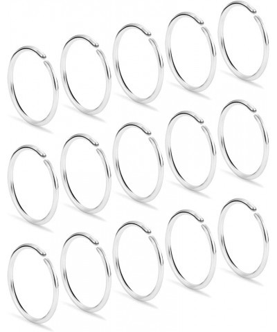 15-30Pcs 22-18G Nose Rings Hoop Surgical Steel Fake Nose Ring Tragus Cartilage Helix Piercing Earring Hoops Septum Lip Ring 6...