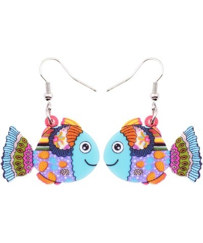 Novelty Cartoon Tropical Fish Acrylic Earrings Colorful Marine Life Drop Dangle Jewelry Gifts | Double Sided Multicolor $7.27...