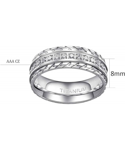 Couple Rings 4pcs Matching Rings 1ct AAA CZ White Gold Plated Women Wedding Ring Sets for Him and Her White women size6 & men...