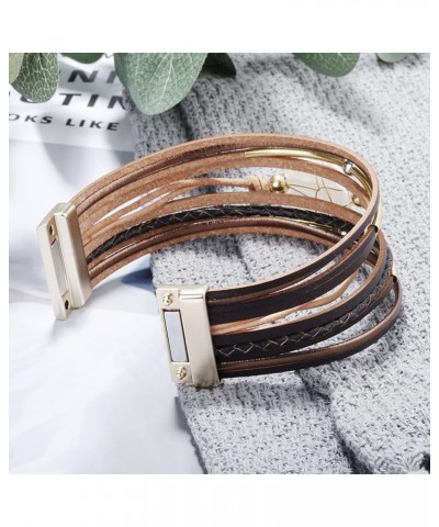 Bracelets for Women Trendy Teen Girl Gifts Trendy Stuff Boho Bracelets Leather Bracelets for Women Cuff Stackable Bracelets M...