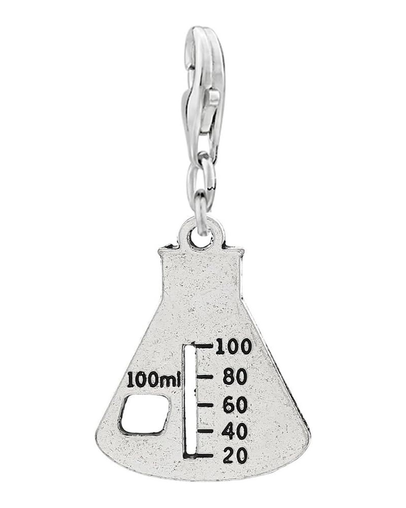 Measuring Cup Beaker Clip On For Bracelet Charm Pendant for European Charm Jewelry with Lobster Clasp $7.94 Bracelets