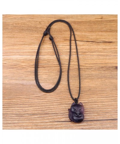 Mens Womens Stone Fox Pendant Necklace Fluorite A $11.20 Necklaces