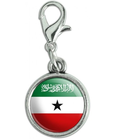 Antiqued Bracelet Pendant Zipper Pull Charm with Lobster Clasp Country National Flag O-S Somaliland National Country Flag $8....