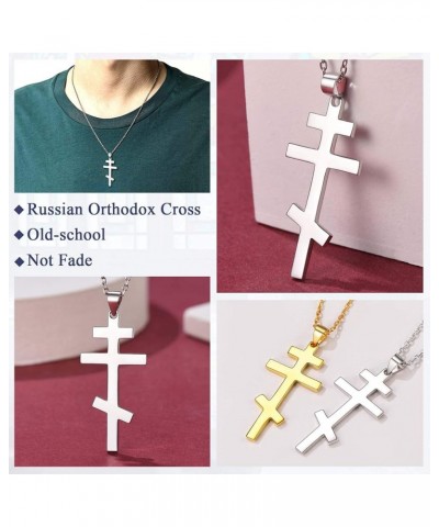 Byzantium Crucifix Cross Necklace, Christian Jewelry Vintage Stainless Steel/Gold Plated Customize Available Gift for Men/Wom...