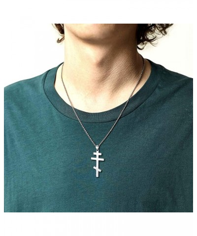 Byzantium Crucifix Cross Necklace, Christian Jewelry Vintage Stainless Steel/Gold Plated Customize Available Gift for Men/Wom...