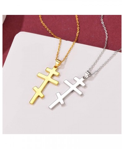 Byzantium Crucifix Cross Necklace, Christian Jewelry Vintage Stainless Steel/Gold Plated Customize Available Gift for Men/Wom...