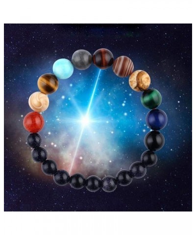 Eight Planets Bead Bracelet Couples Bracelets Natural Stone Universe Yoga Bracelet Galaxy Solar System Bracelet for Women Men...