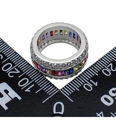 Womens Rings Multicolor Cubic Zirconia Rainbow Ring Created-Gemstone Sizes 6 to 12 12 $10.74 Rings