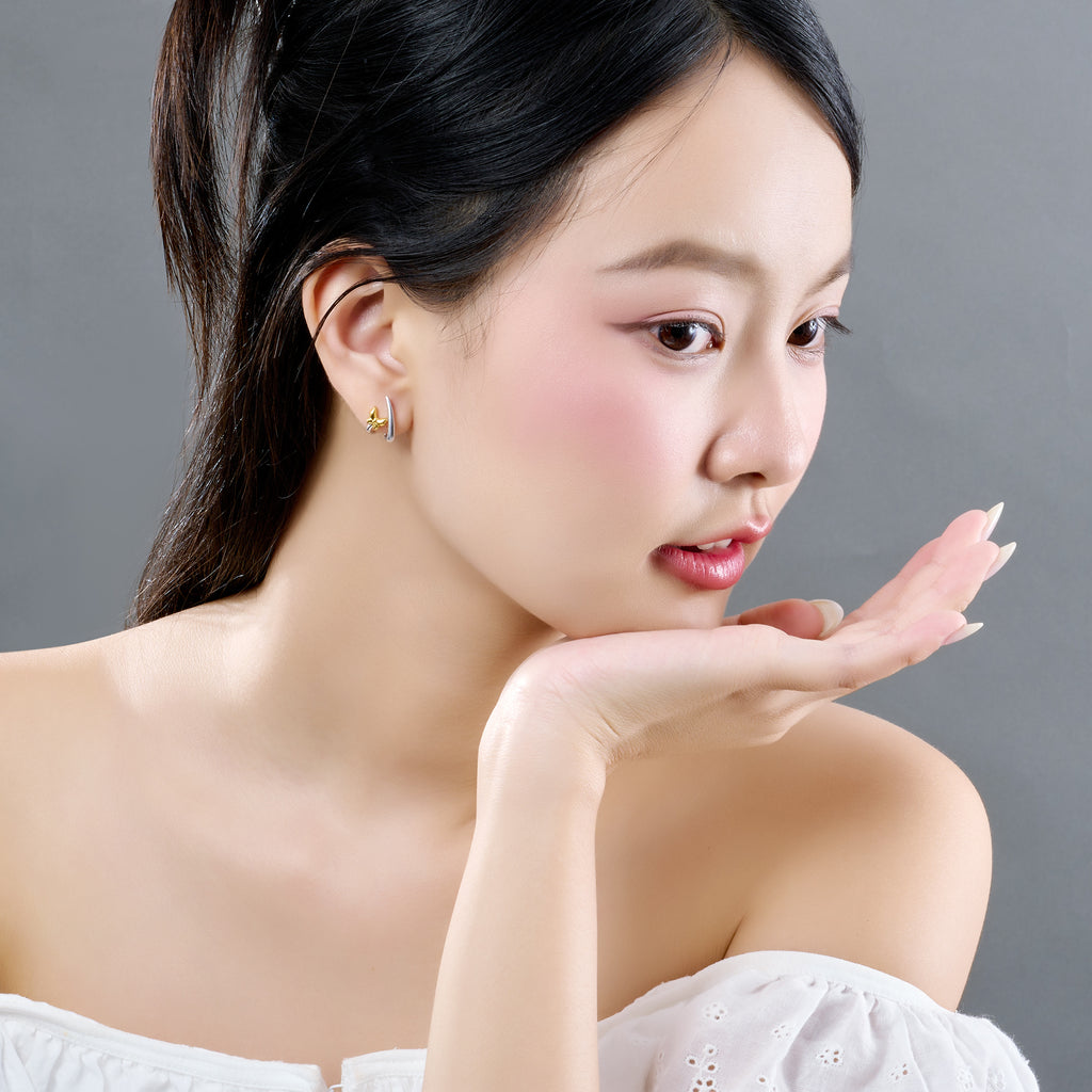 Bloomie silver earrings with gemstones XM00C000044