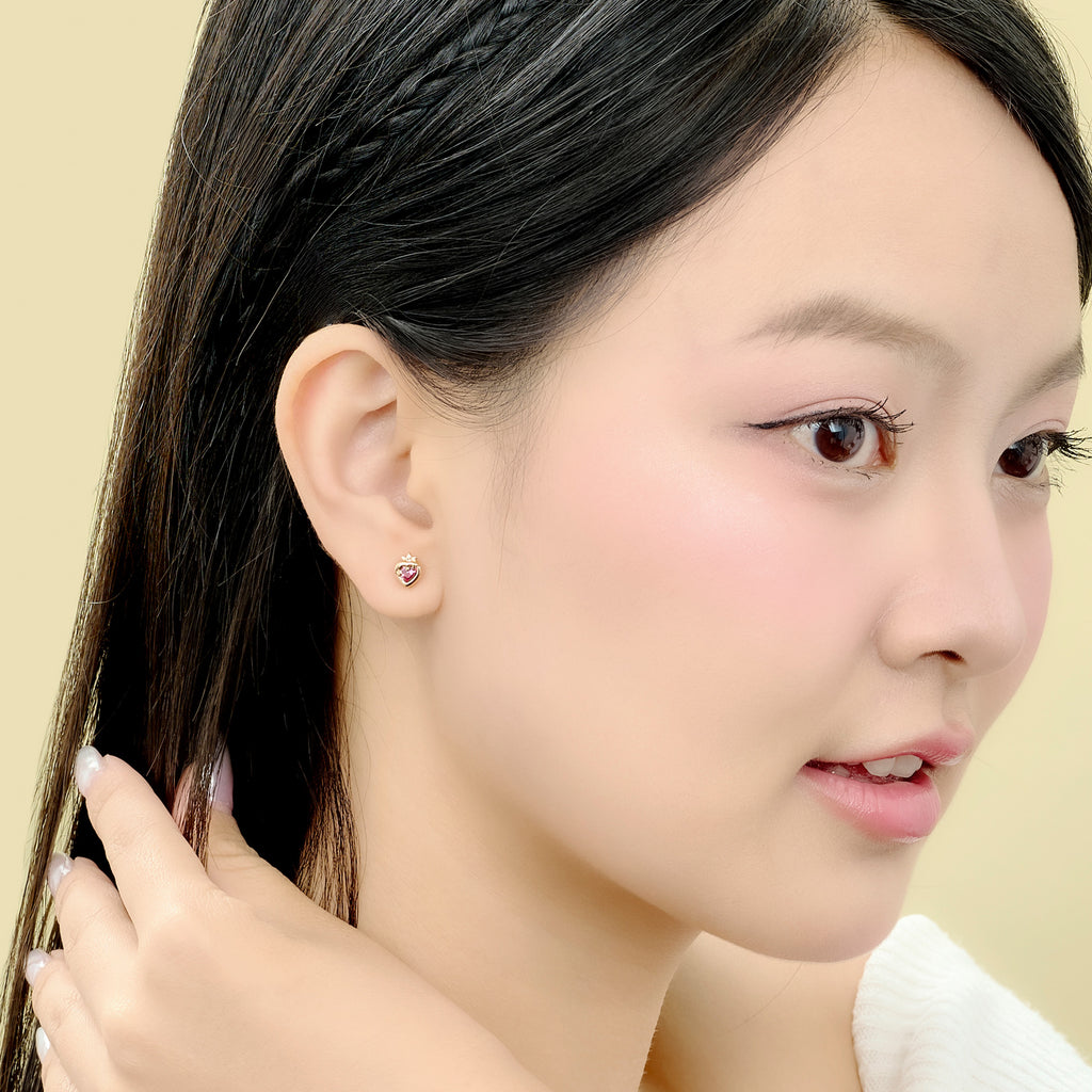 Berry Boo silver earrings with gemstones ZT00X000009