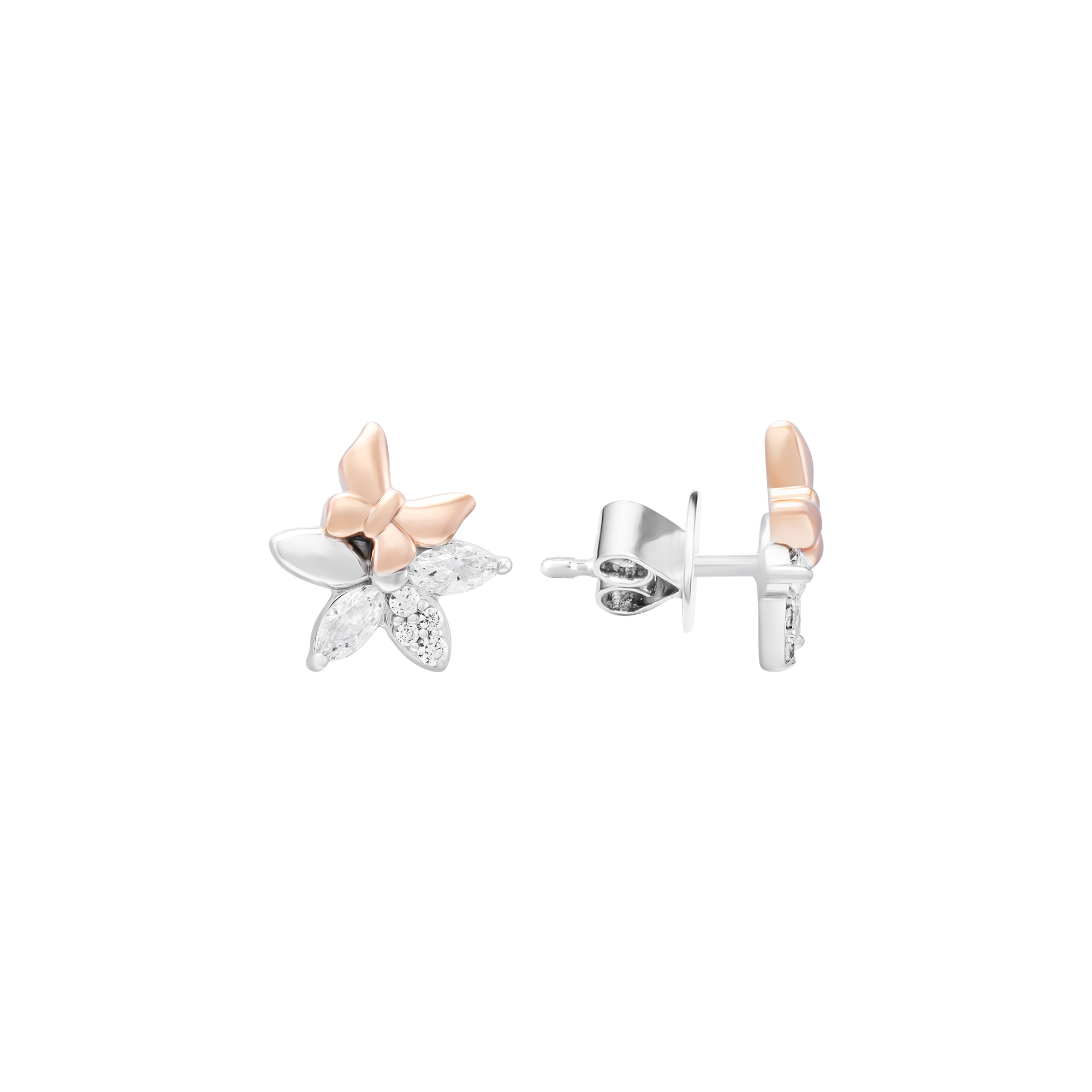Bloomie silver earrings with gemstones XMXMH000056