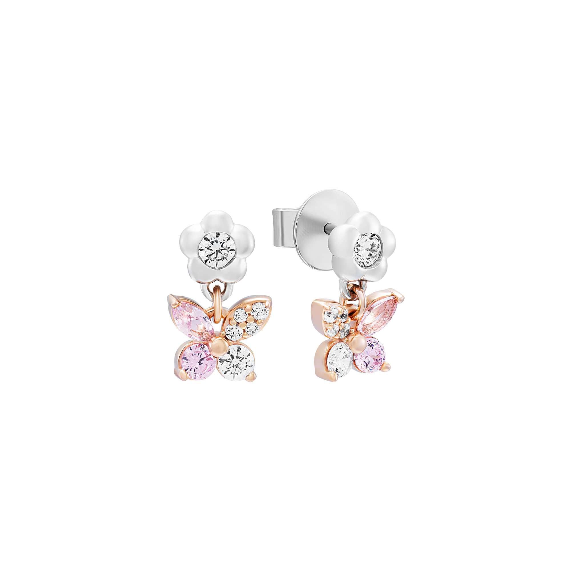 Bloomie silver earrings with gemstones ZTMXH000003