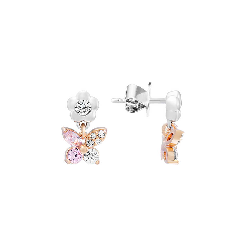 Bloomie silver earrings with gemstones ZTMXH000003