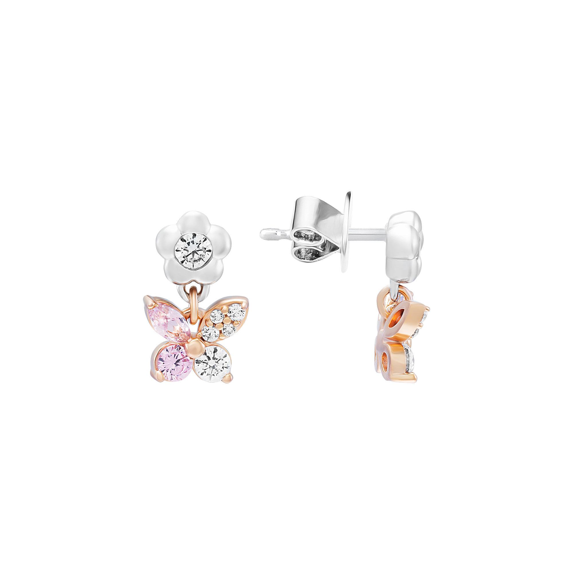 Bloomie silver earrings with gemstones ZTMXH000003
