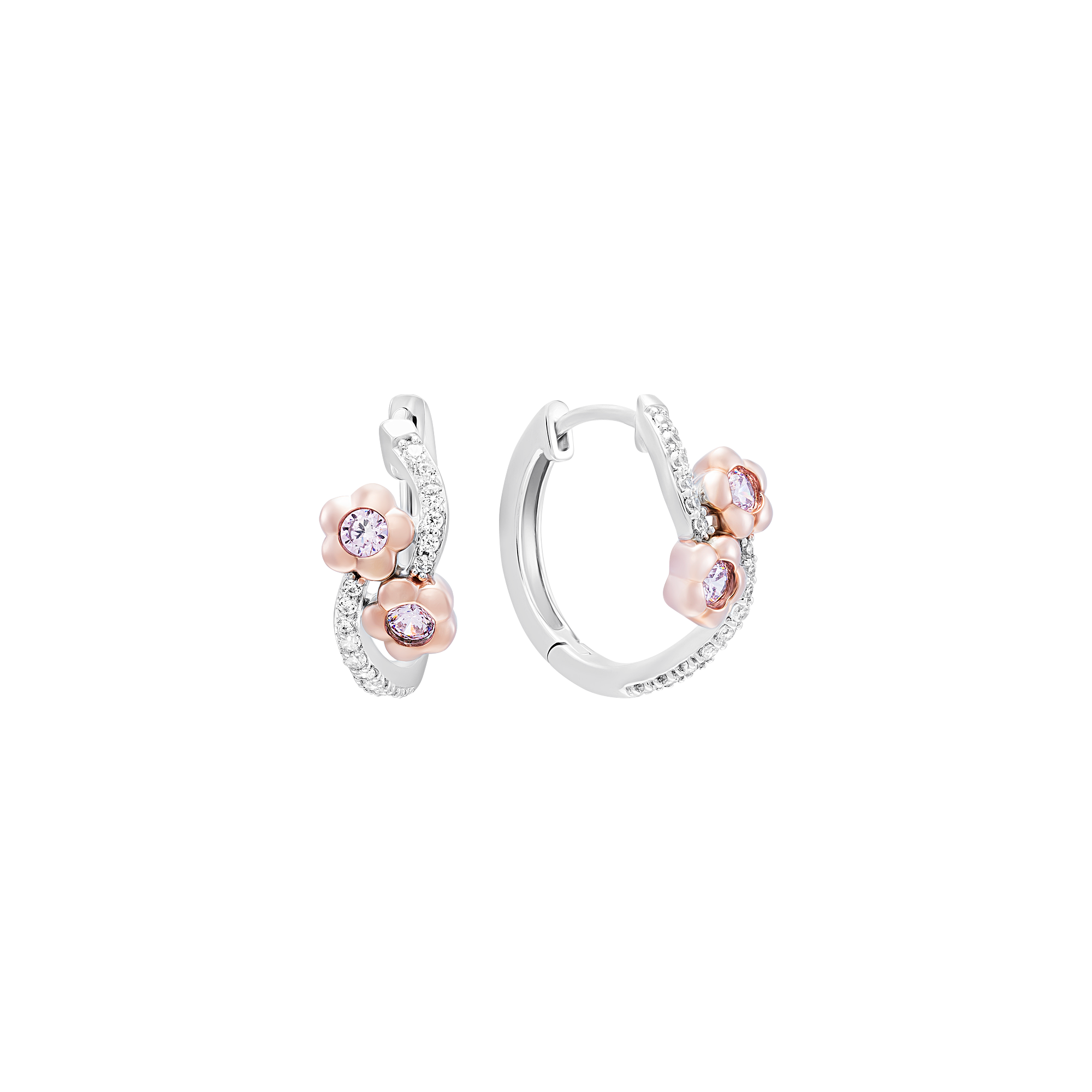 Bloomie silver earrings with gemstones ZTXMH000018